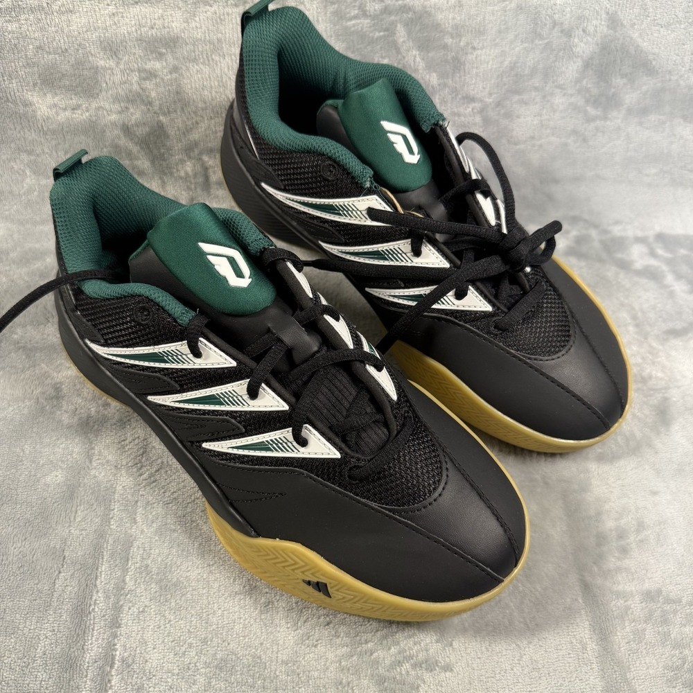 Size 6- adidas Dame Certified 3 Low Black Collegiate Green